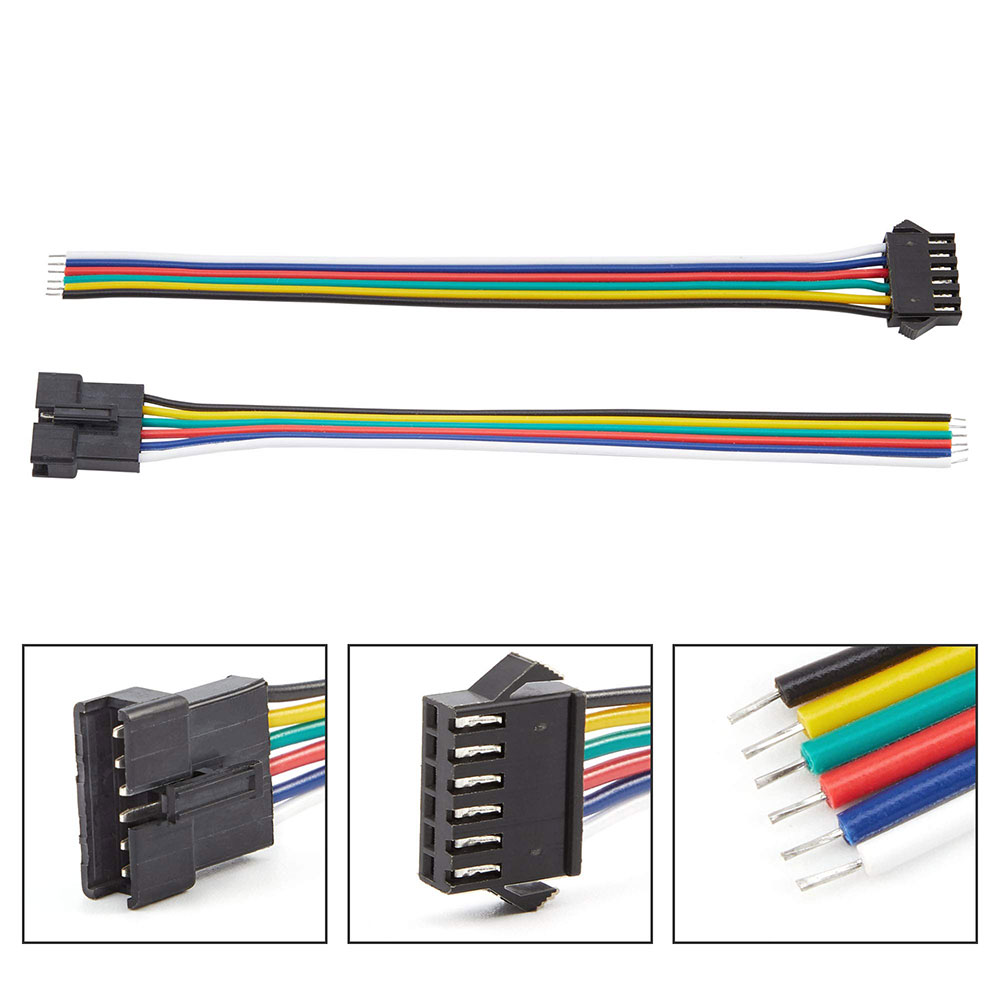 RGBCCT LED Strip 6pin JST Connector Male to Female - 1 Pair RGBCCT LED Strip 6pin JST Connector Male to Female - 1 Pair